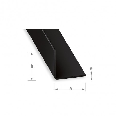 Cornière 20x20mm 2M  PVC laqué noir uc5 | Sanifer