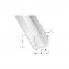 U 10x14x10x1mm 2M  PVC blanc uc5 | Sanifer