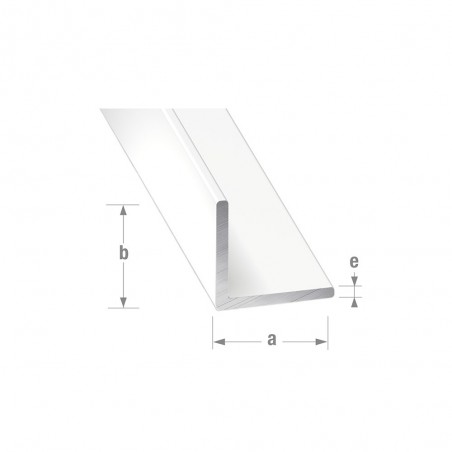 Cornière  25x25x1,5mm 2M alu laqué blanc uc5 | Sanifer