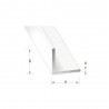 Cornière  25x25x1,5mm 2M alu laqué blanc uc5 | Sanifer