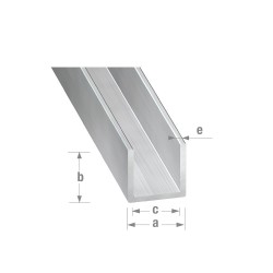 U 8x8x8x1mm 2M alu brut uc5 | Sanifer