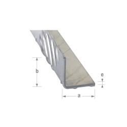 Cornière 25mm 2M DAMIER alu brut uc5 | Sanifer