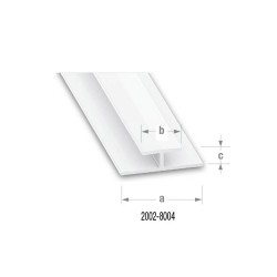 Raccord en H 11x22 PVC blc 1M | Sanifer