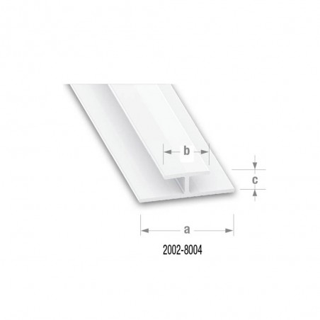 Raccord en H 11x22 PVC blc 1M | Sanifer