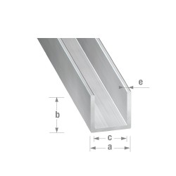 Profilé U 10x15mm 1M alu brut | Sanifer