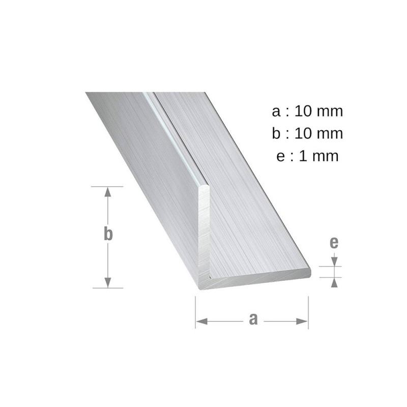 Cornière égale 10mm 1M alu brut | Sanifer