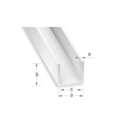 Profilé U 19x10 PVC blc 2M | Sanifer