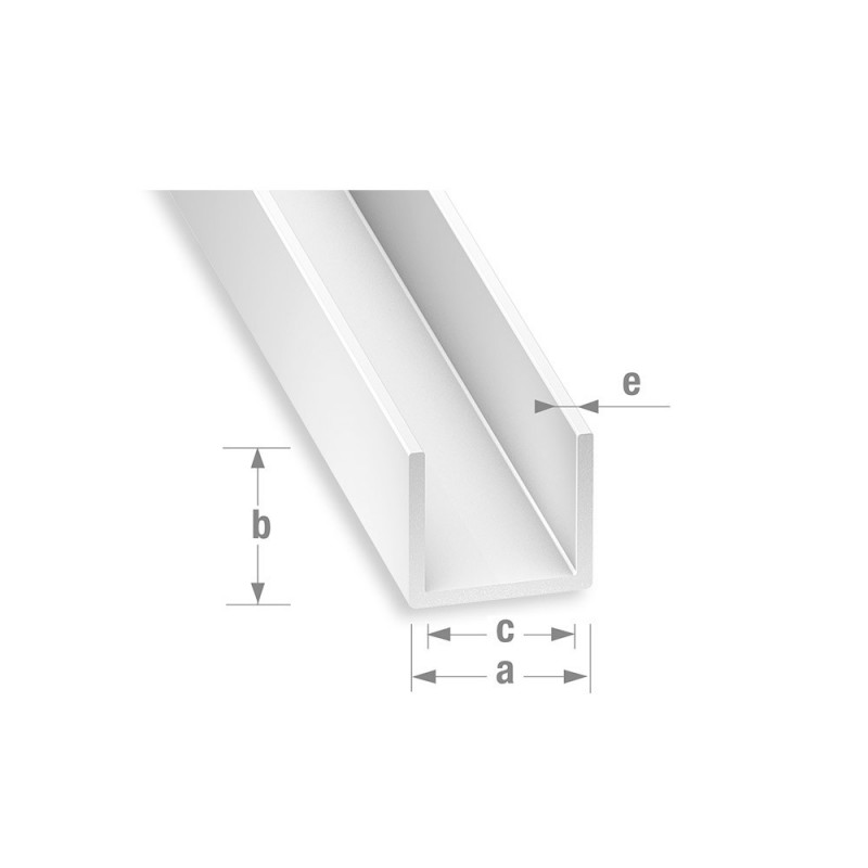 Profilé U 19x10 PVC blc 2M | Sanifer