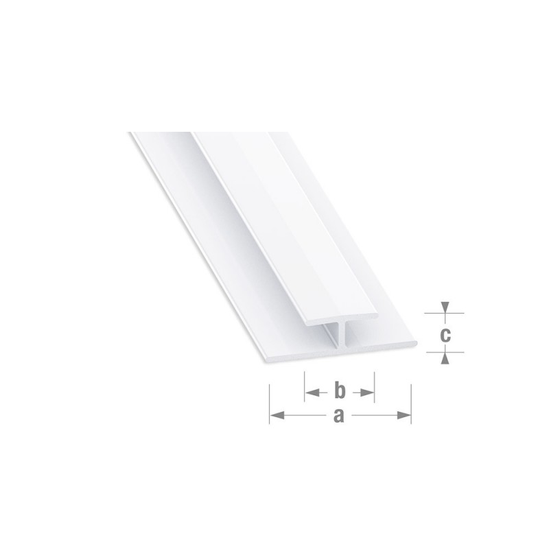 Profilé union H 2m PVC blanc | Sanifer