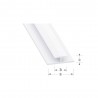 Profilé union H 2m PVC blanc | Sanifer