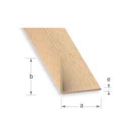 Cornière égale 20x20 PVC hêtre 1M | Sanifer