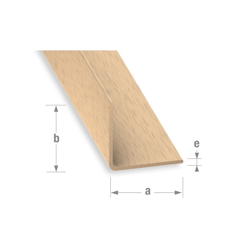 Cornière égale 20x20 PVC hêtre 1M | Sanifer