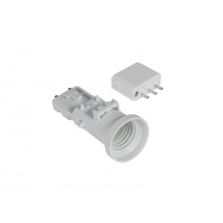 Douille B22 et fiche DCL en plastique, DEBFLEX, blanc|Sanifer