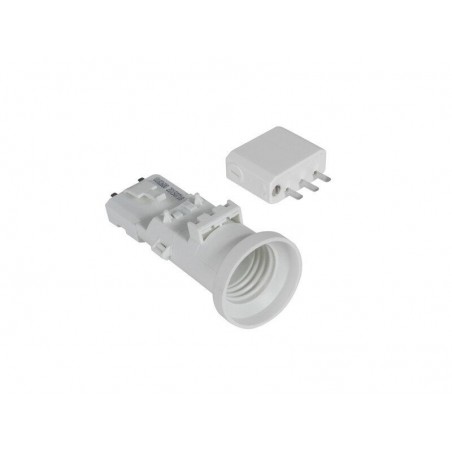 Douille B22 et fiche DCL en plastique, DEBFLEX, blanc|Sanifer