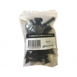 Lot de 10 embases pour cheville, L. 9 mm|Sanifer