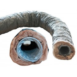 Conduit souple isolé pvc / laine de verre EQUATION, Diam. 160, L. 3 m|Sanifer