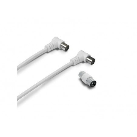 Cable coaxial male/femelle coudee, 2m, Metronic|Sanifer