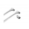 Cable coaxial male/femelle coudee, 2m, Metronic|Sanifer