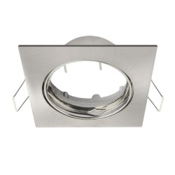Anneau carré pour spot à encastrer clane Orientable sans ampoule Inspire Acier|Sanifer