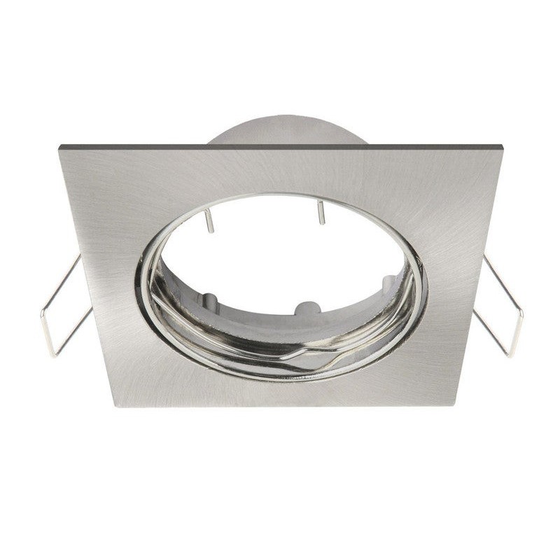 Anneau carré pour spot à encastrer clane Orientable sans ampoule Inspire Acier|Sanifer