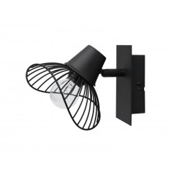 Spot patére industriel métal noir E14 max 40 W, SEYNAVE KASTELI|Sanifer