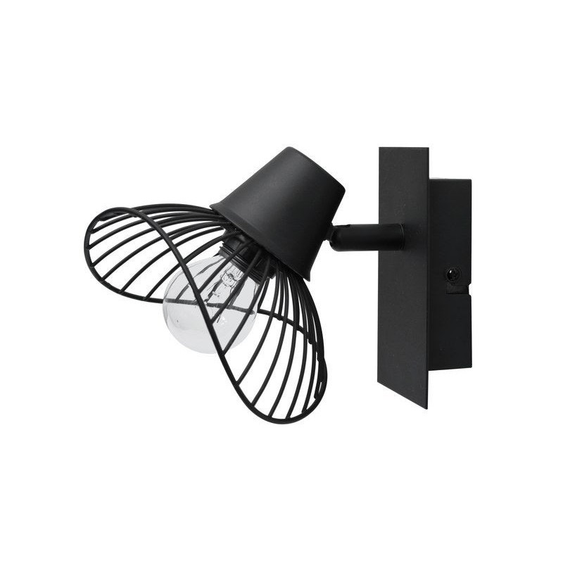 Spot patére industriel métal noir E14 max 40 W, SEYNAVE KASTELI|Sanifer