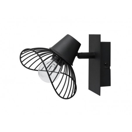 Spot patére industriel métal noir E14 max 40 W, SEYNAVE KASTELI|Sanifer