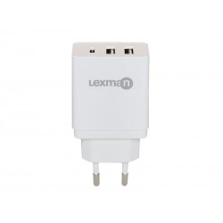 Chargeur USB multimédia blanc LEXMAN|Sanifer