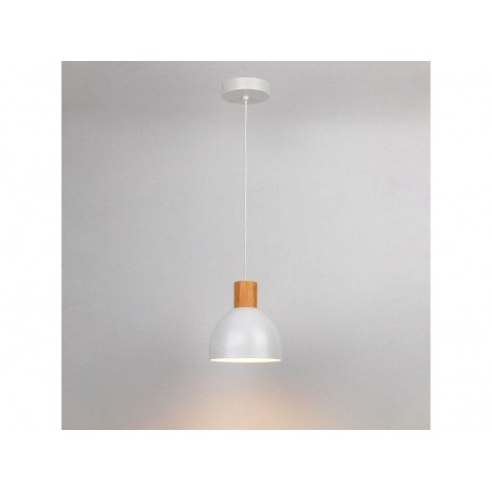 Suspension VENOSa E27 diam.  18 cm métaL bois blanc| Sanifer