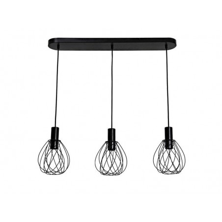 Suspension 3x e27 métal noir mat INSPIRE Merone D.18 cm| Sanifer