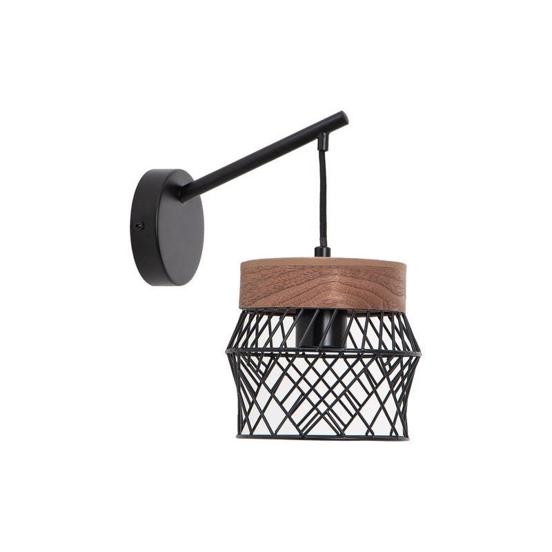 Applique, design métal noir/bois INSPIRE Kanel| Sanifer