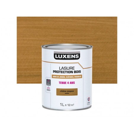 Lasure LUXENS 4 ans chêne moyen satiné 1 Litre -  - meilleure qualité