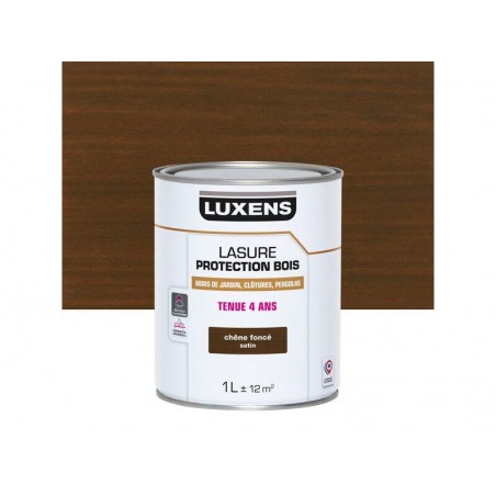Lasure LUXENS 4 ans chêne foncé satiné 1 Litre -  - meilleure qualité