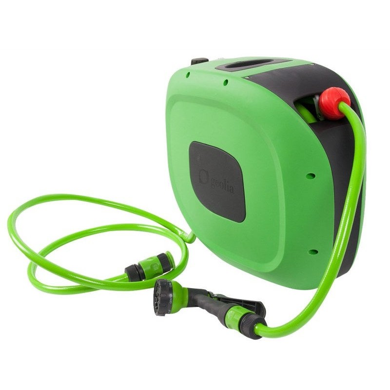 Dévidoir mur+E2:E53al équipé et autoenroulant L.15 M Geolia| Sanifer