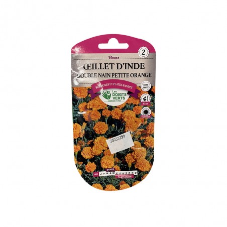 Fleur oeillet inde double nain petite orange 1g -  - meilleure qualité