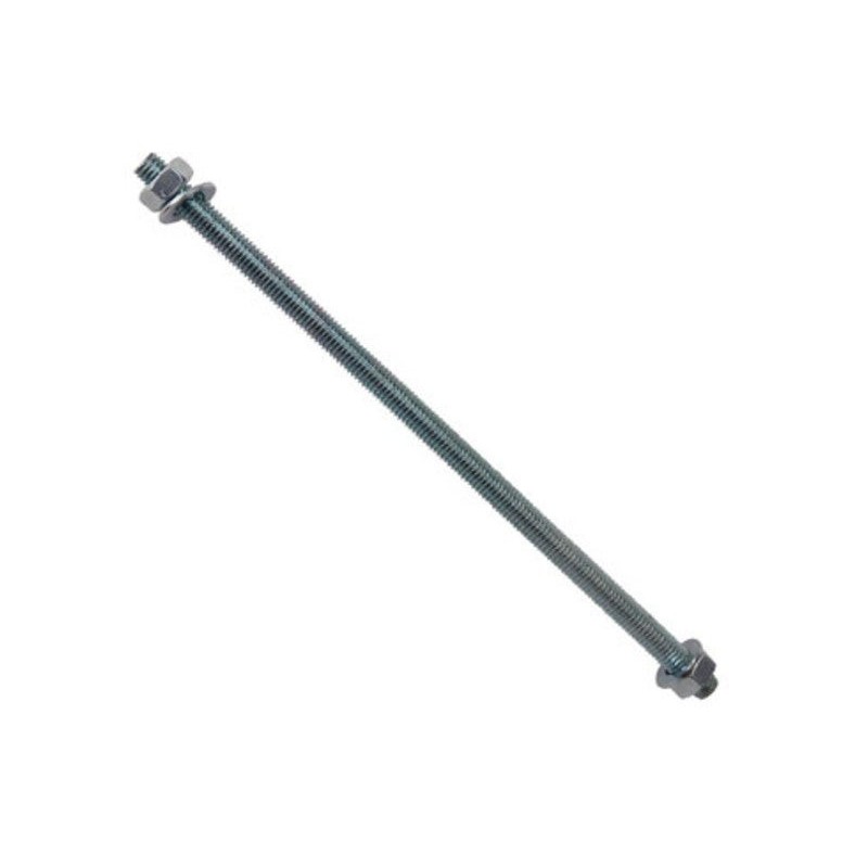 Lot de 2 tiges filetées acier zingué, L.200 X Diam.5 Mm, Standers|Sanifer