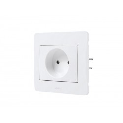 Prise Sans Terre Diam2, Debflex, Blanc|Sanifer