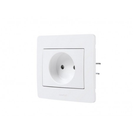 Prise Sans Terre Diam2, Debflex, Blanc|Sanifer