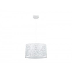 Suspension 1x e27 fer blanc mat INSPIRE Frella D.38 cm|Sanifer