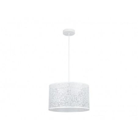 Suspension 1x e27 fer blanc mat INSPIRE Frella D.38 cm|Sanifer