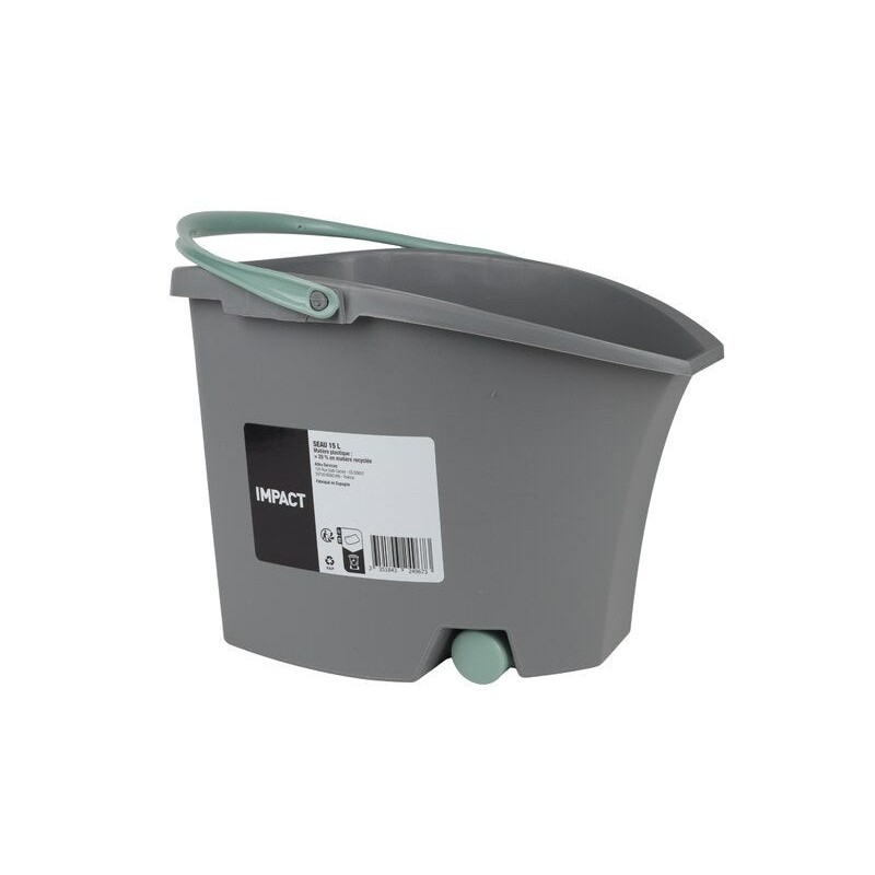 Seau avec roulette nettoyage quotidien IMPACT 15L|Sanifer