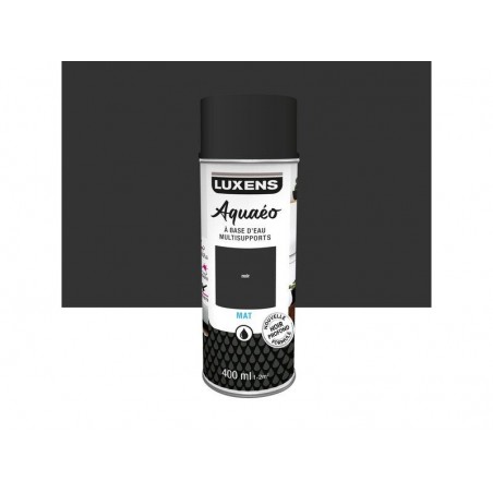 Bombe de peinture Aquaeo LUXENS noir mat 400 ml|Sanifer