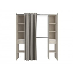 Kit dressing avec rideau effet chêne topanga Star 2 H.200 x l.182.2 x P.49.9 cm|Sanifer