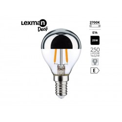 Ampoule led décorative sphérique E14 250lm 25W blanc chaud LEXMAN| Sanifer