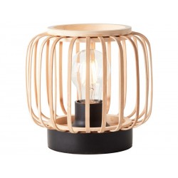 Lampe E27 metal noir bambou PECAN INSPIRE| Sanifer