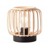 Lampe E27 metal noir bambou PECAN INSPIRE| Sanifer