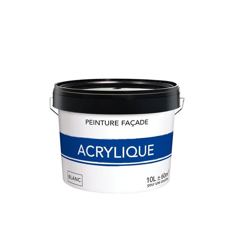 Peinture acrylique extérieure pour façade 10 L blanc mat| Sanifer