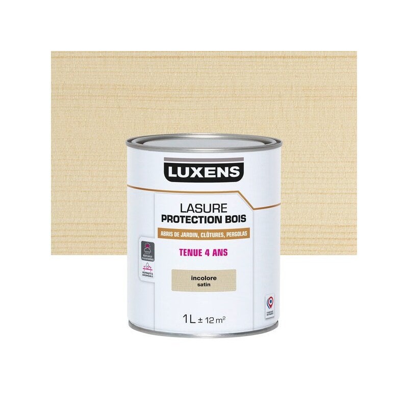 Lasure LUXENS 4 ans incolore satiné 1 Litre| Sanifer