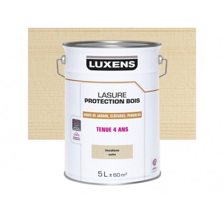 Lasure LUXENS 4 ans incolore satiné 5 Litres| Sanifer