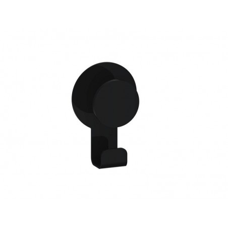 Crochet pour salle de bains à  coller simple Urban noir SENSEA| Sanifer